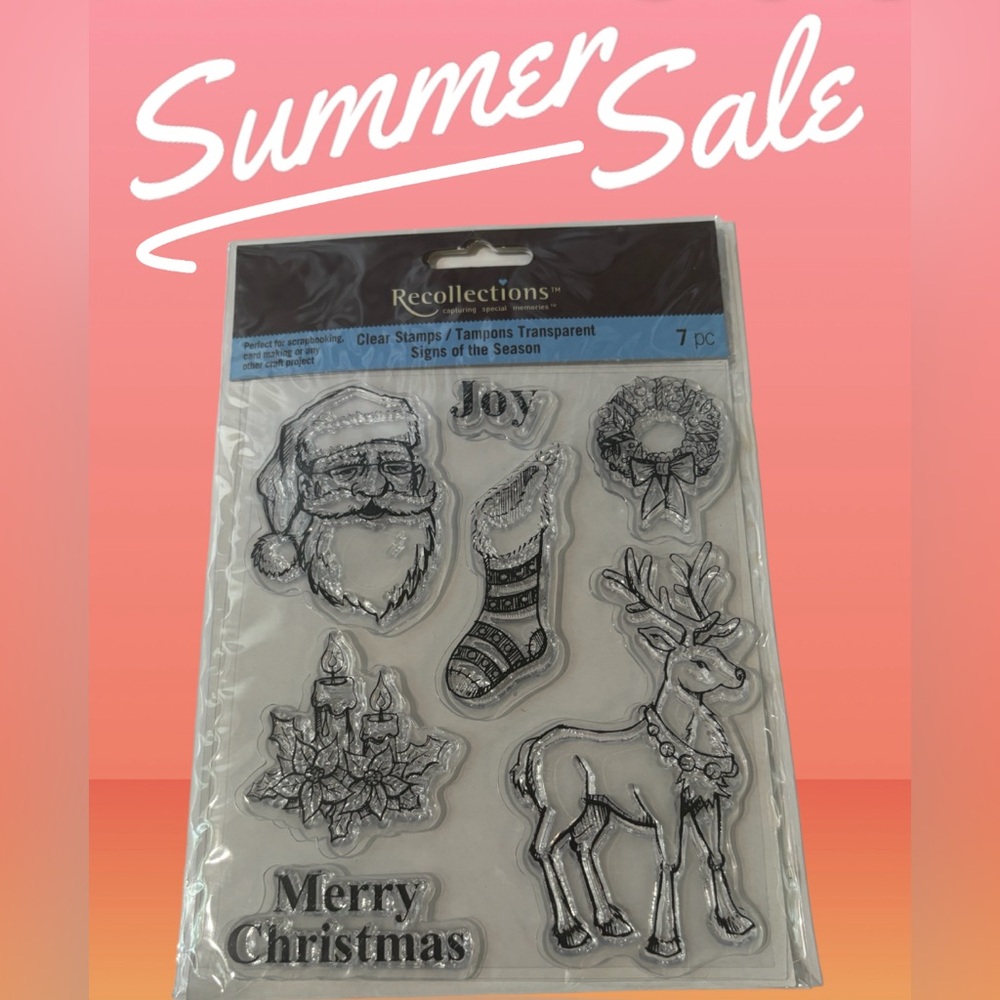 NEW Recollections Signs of the Season Clear Stamps